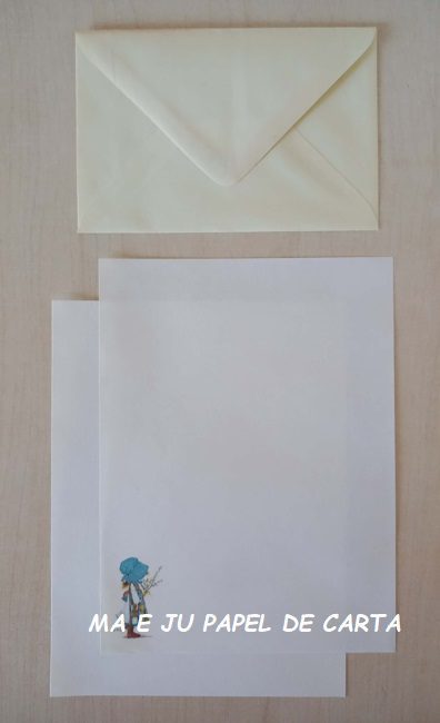 HOLLY HOBBIE CONJUNTO IMPORTADO = PAPEL + ENVELOPE - HH150