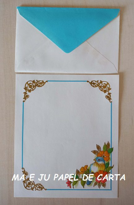 BICHINHO BIRD CONJUNTO IMPORTADO = PAPEL + ENVELOPE - BI04