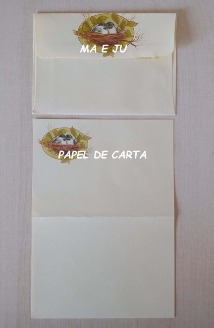BICHINHO BIRD CONJUNTO IMPORTADO = PAPEL + ENVELOPE - BI09