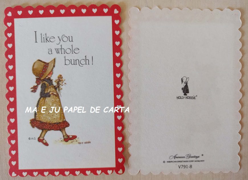 HOLLY HOBBIE CARTÃO VALENTINE IMPORTADO = HH119 - Imagem 2
