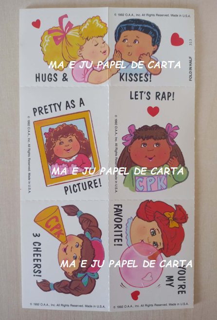 CABBAGE PATCH CARTÃO VALENTINE IMPORTADO = CAB13 - Imagem 2