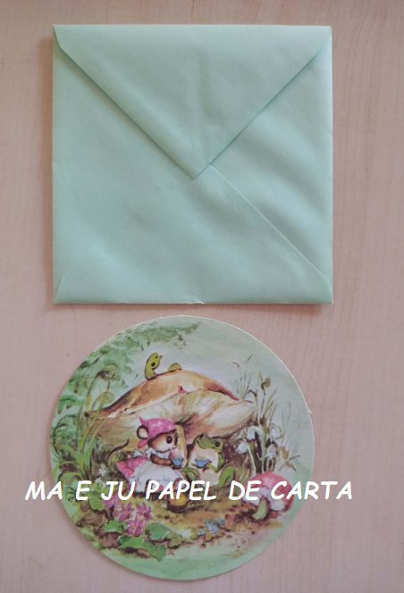 FORMAS RECORTADAS CONJUNTO MOUSE ROUND IMPORTADO = PAPEL + ENVELOPE – FR66