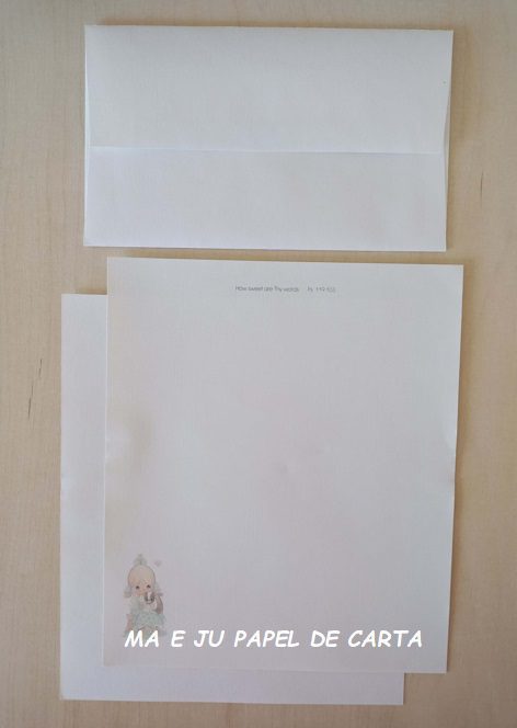 PRECIOUS MOMENTS CONJUNTO IMPORTADO = PAPEL + ENVELOPE – PM08
