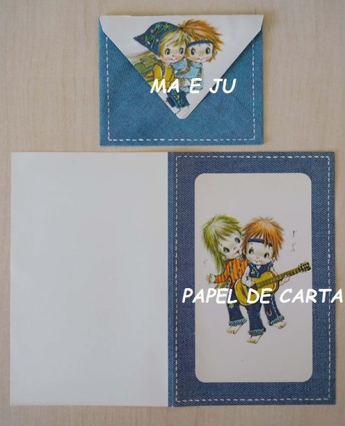 MENININHAS DENIM CONJUNTO IMPORTADO = PAPEL + ENVELOPE – MEN10