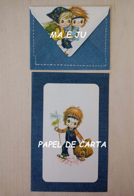MENININHAS DENIM CONJUNTO IMPORTADO = PAPEL + ENVELOPE – MEN16