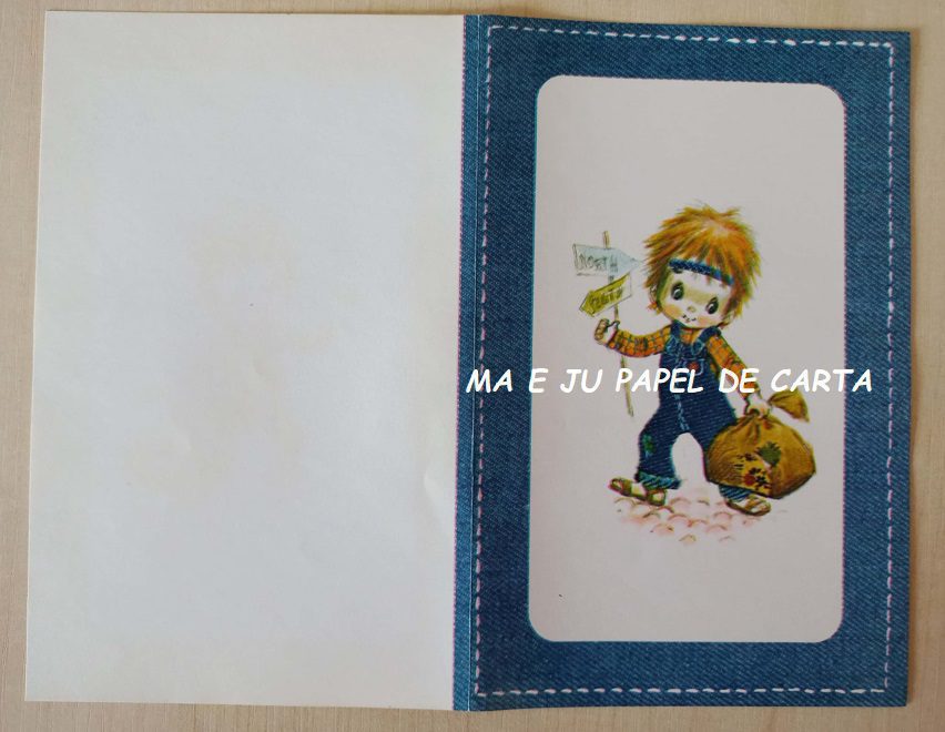 MENININHAS DENIM CONJUNTO IMPORTADO = PAPEL + ENVELOPE – MEN11 - Imagem 2