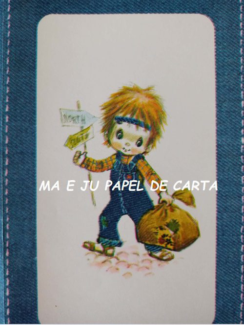MENININHAS DENIM CONJUNTO IMPORTADO = PAPEL + ENVELOPE – MEN11 - Imagem 3