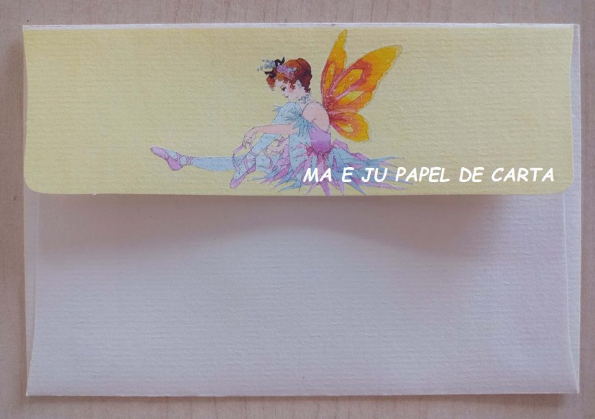 MENININHAS FAIRY – FADA CONJUNTO IMPORTADO = PAPEL + ENVELOPE – MEN104 - Imagem 4