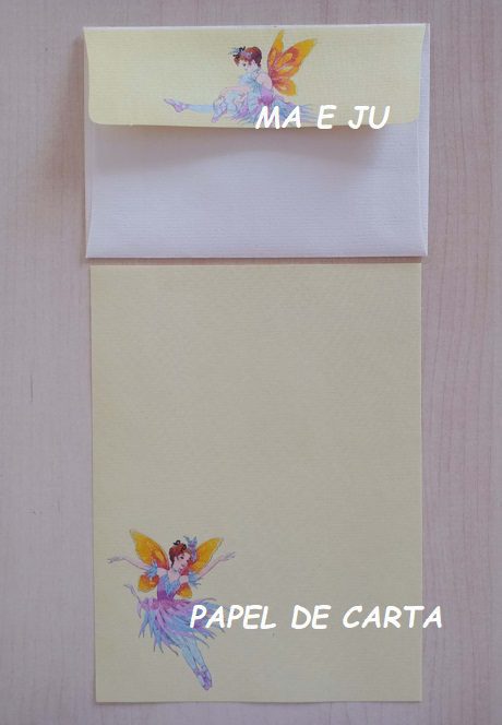MENININHAS FAIRY – FADA CONJUNTO IMPORTADO = PAPEL + ENVELOPE – MEN105