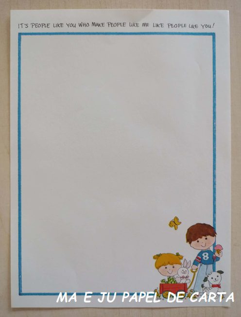 MENININHAS FRECKLES 'N FRILLS CONJUNTO IMPORTADO = PAPEL + ENVELOPE + POSTCARD + CARTÃO – MEN283 - Imagem 5