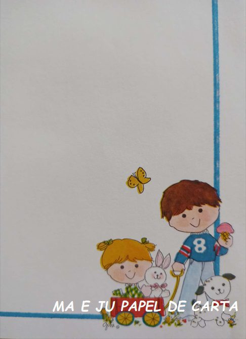 MENININHAS FRECKLES 'N FRILLS CONJUNTO IMPORTADO = PAPEL + ENVELOPE + POSTCARD + CARTÃO – MEN283 - Imagem 6