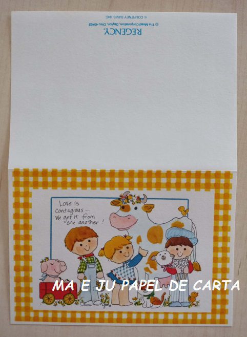 MENININHAS FRECKLES 'N FRILLS CONJUNTO IMPORTADO = PAPEL + ENVELOPE + POSTCARD + CARTÃO – MEN283 - Imagem 14