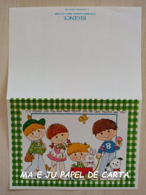MENININHAS FRECKLES 'N FRILLS CONJUNTO IMPORTADO = PAPEL + ENVELOPE + POSTCARD + CARTÃO – MEN283 - Imagem 17