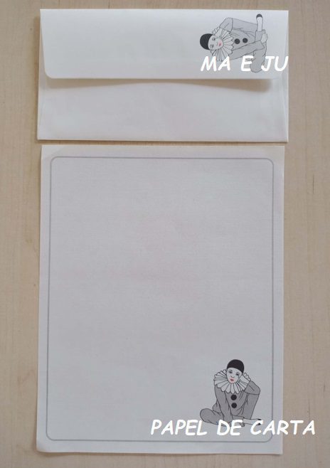 MENININHAS FUJITA PIERROT CONJUNTO IMPORTADO = PAPEL + ENVELOPE – MEN300