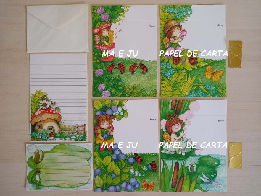 MENININHAS CONJUNTO IMPORTADO = PAPEL + ENVELOPE + POSTALETTE + POSTCARD – MEN314