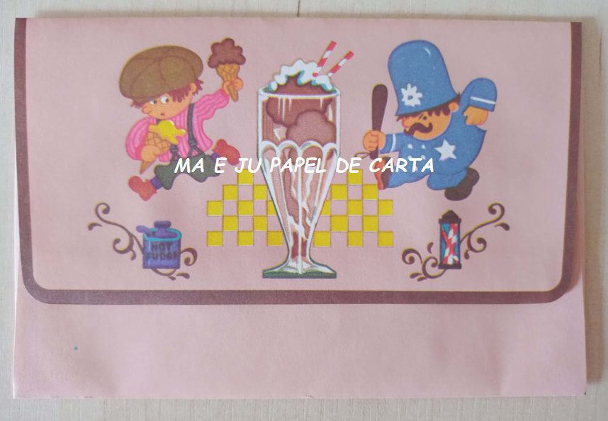 MENININHAS ICE CREAM CONJUNTO IMPORTADO = PAPEL + ENVELOPE – MEN46 - Imagem 4