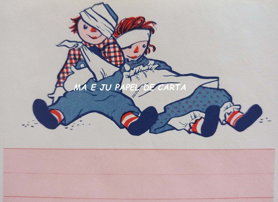 RAGGEDY ANN CONJUNTO IMPORTADO = PAPEL + ENVELOPE – RAG23 - Imagem 3
