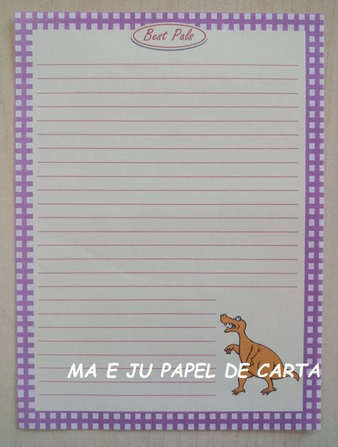 BICHINHO DINOSAUR CONJUNTO IMPORTADO = PAPEL + ENVELOPE + CARTÃO – BI152 - Imagem 2