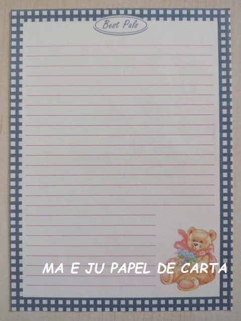 BICHINHO BEAR CONJUNTO IMPORTADO = PAPEL + ENVELOPE – BI156 - Imagem 2