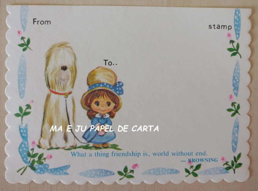 POSTCARD MENININHAS POLLY PRIM IMPORTADO = PT53