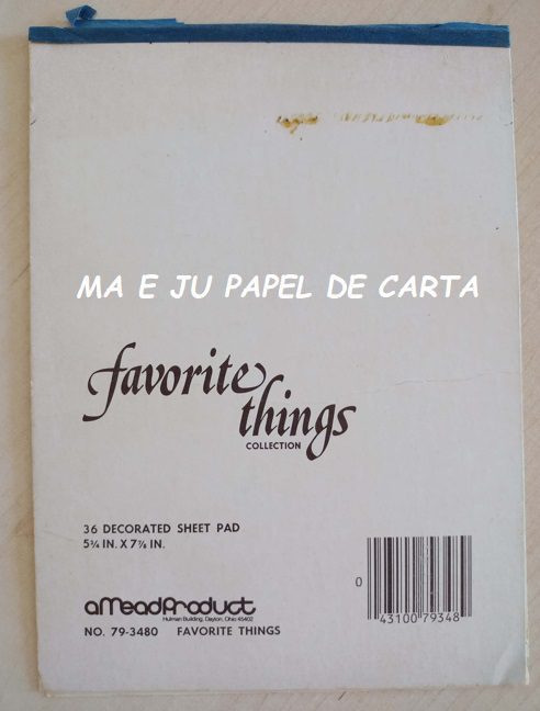 MENININHAS FAVORITE THINGS CONJUNTO IMPORTADO = CAPA + PAPEL + ENVELOPE – MEN362 - Imagem 3