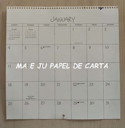FOLHA DECORADA CALENDÁRIO BETSEY CLARK HALLMARK – CL11 - Imagem 2