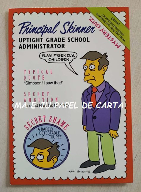 SIMPSONS POSTCARD IMPORTADO = PT113