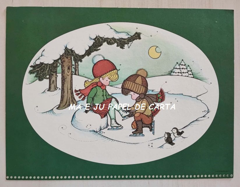 FOLHA DECORADA CALENDÁRIO JOAN WALSH ANGLUND HALLMARK – CL33