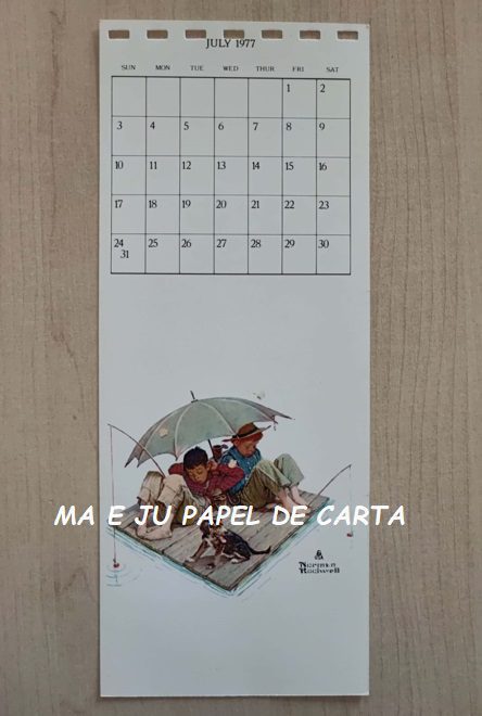 CALENDÁRIO POSTCARD ANO 1977 DA COLEÇÃO NORMAN ROCKWELL – CL39 - Imagem 15