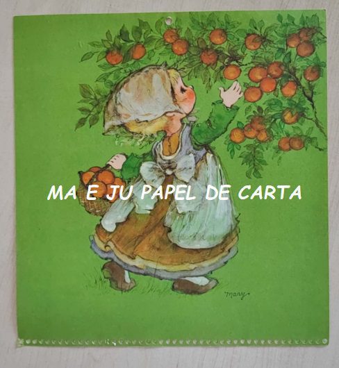 FOLHA DECORADA CALENDÁRIO MARY HAMILTON HALLMARK – CL49