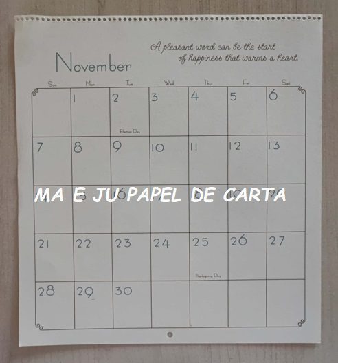 CALENDÁRIO ANO 1976 DA COLEÇÃO SUNBONNET CHARMERS – CL73 - Imagem 25