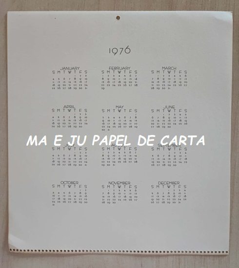 CALENDÁRIO ANO 1976 DA COLEÇÃO SUNBONNET CHARMERS – CL74 - Imagem 2