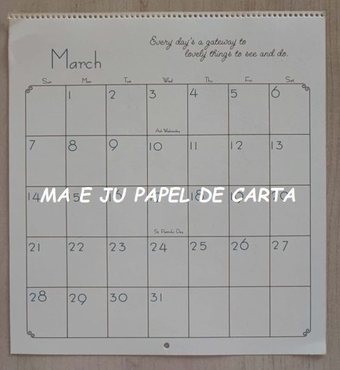 CALENDÁRIO ANO 1976 DA COLEÇÃO SUNBONNET CHARMERS – CL74 - Imagem 9