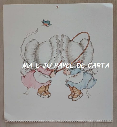 CALENDÁRIO ANO 1976 DA COLEÇÃO SUNBONNET CHARMERS – CL74 - Imagem 10