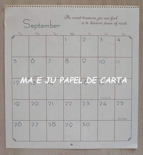 CALENDÁRIO ANO 1976 DA COLEÇÃO SUNBONNET CHARMERS – CL74 - Imagem 21