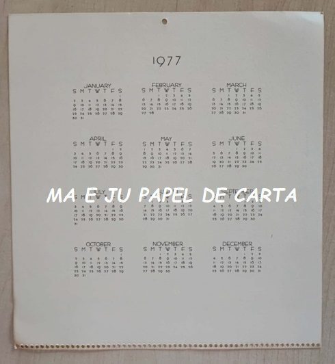 CALENDÁRIO ANO 1976 DA COLEÇÃO SUNBONNET CHARMERS – CL74 - Imagem 28