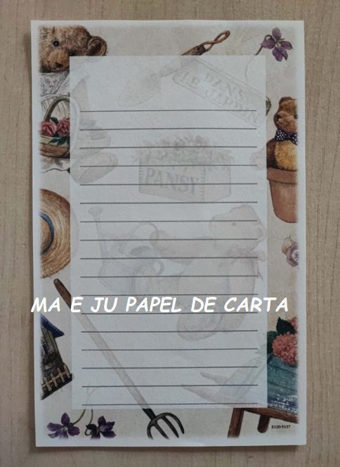 BICHINHO BEAR CONJUNTO IMPORTADO = PAPEL + ENVELOPE – BI193 - Imagem 2