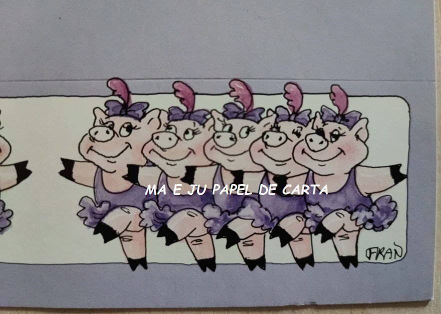 BICHINHO PIG CONJUNTO IMPORTADO = PAPEL + ENVELOPE + POSTALETTE + CARTÃO – BI202 - Imagem 5