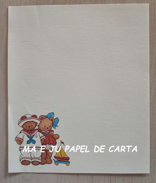 BICHINHO BEAR CONJUNTO IMPORTADO = PAPEL + ENVELOPE – BI165 - Imagem 2