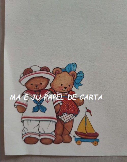 BICHINHO BEAR CONJUNTO IMPORTADO = PAPEL + ENVELOPE – BI165 - Imagem 3