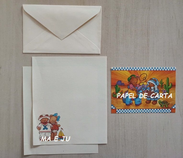 BICHINHO BEAR CONJUNTO IMPORTADO = PAPEL + ENVELOPE – BI165