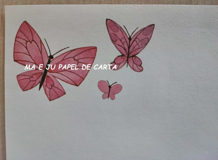 BICHINHO BUTTERFLY CONJUNTO IMPORTADO = PAPEL + ENVELOPE – BI224 - Imagem 3