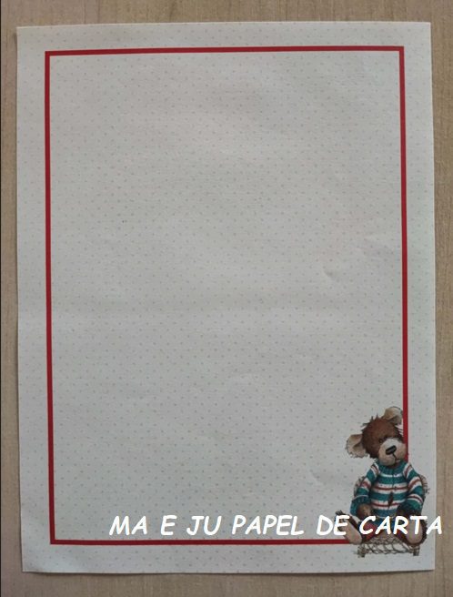 BICHINHO BEAR CONJUNTO IMPORTADO = PAPEL + ENVELOPE – BI167 - Imagem 2