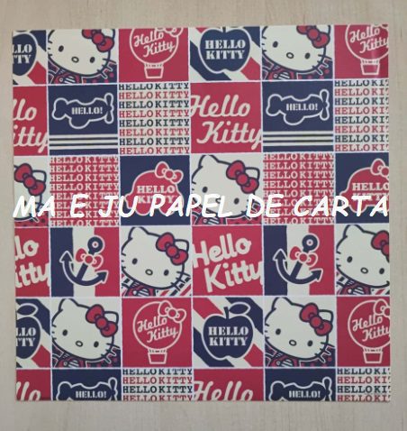 HELLO KITTY FOLHA DECORADA SCRAPBOOKING IMPORTADA = HK02