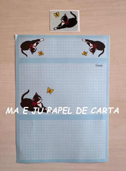 BICHINHO CAT OLIMPYCARD CONJUNTO IMPORTADO = PAPEL + ENVELOPE + PAPEL MINI + POSTALETTE + CARTÃO – BI827 - Imagem 5