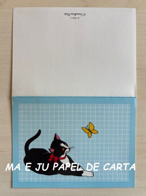 BICHINHO CAT OLIMPYCARD CONJUNTO IMPORTADO = PAPEL + ENVELOPE + PAPEL MINI + CARTÃO – BI828 - Imagem 7