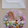 FORMAS RECORTADAS CONJUNTO FLORES ROUND IMPORTADO = PAPEL + ENVELOPE – FR87
