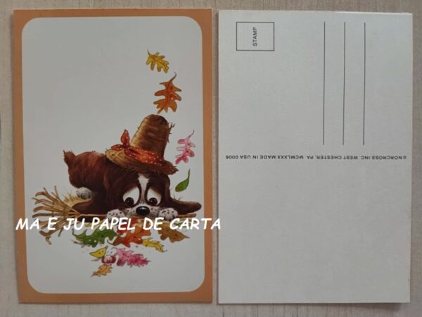 BICHINHOS GIORDANO DOG POSTCARD IMPORTADO = BI556