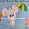 BICHINHO MOUSE FOLHA DECORADA SCRAPBOOKING IMPORTADA = BI670 - Image 4