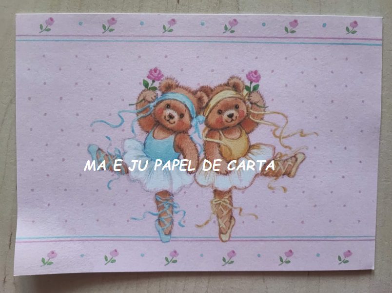 BICHINHOS BEAR CONJUNTO IMPORTADO = PAPEL + ENVELOPE + PAPEL MINI + POSTCARD – BI808 - Imagem 9
